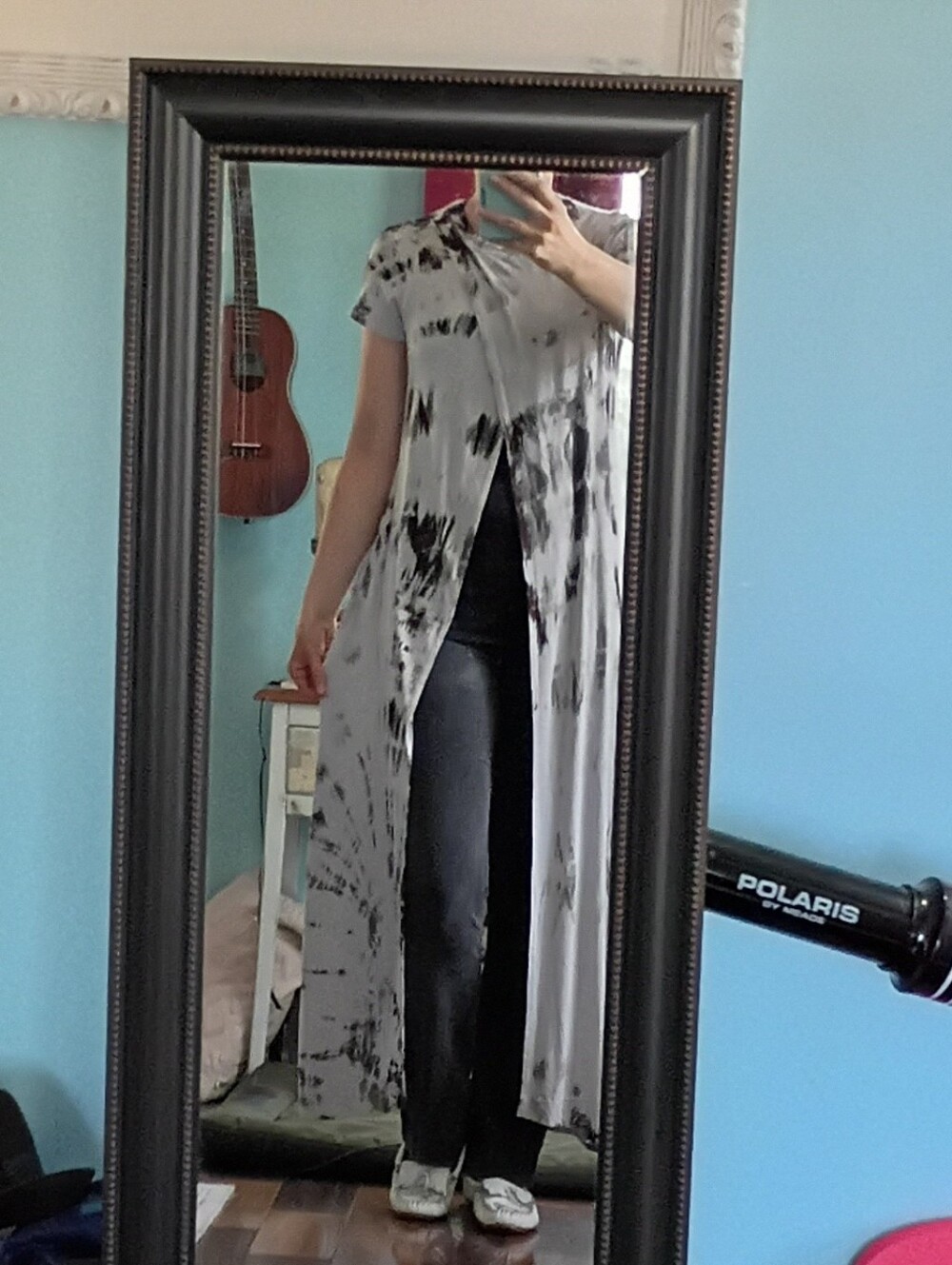 Free People Beach Tie Dyed Split Front Maxi Duster - S